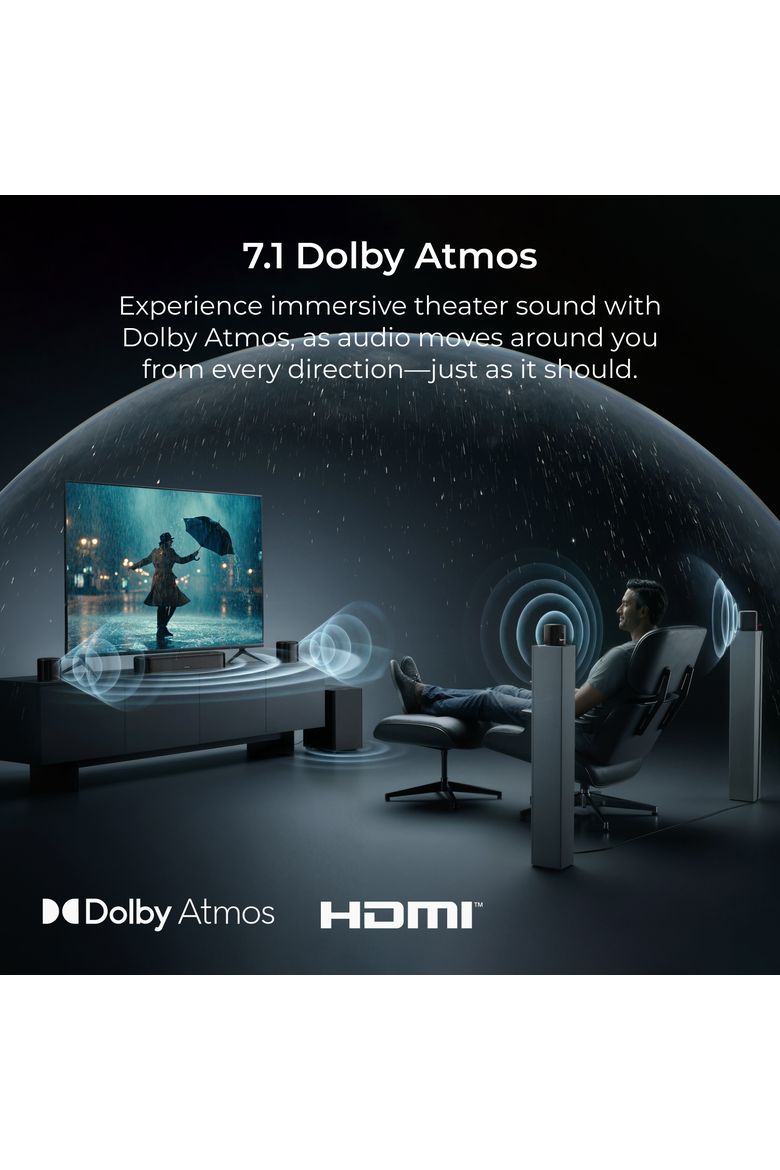 aura s5t 7.1ch dolby atmos soundbar, Alternate, color, Black