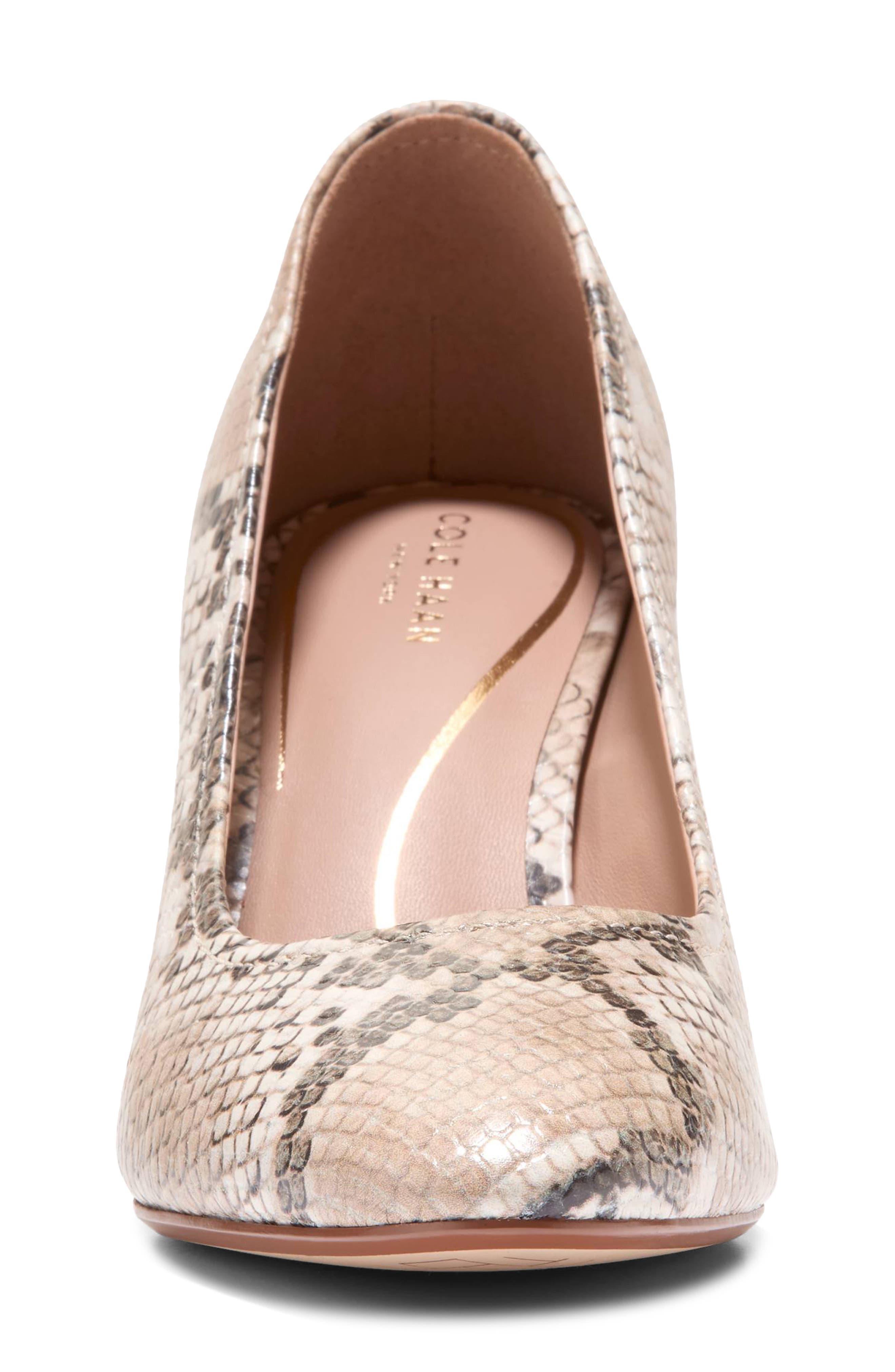 Cole Haan Nella Snakeskin Embossed Pump, Alternate, color, Mojave Snake Print Leather