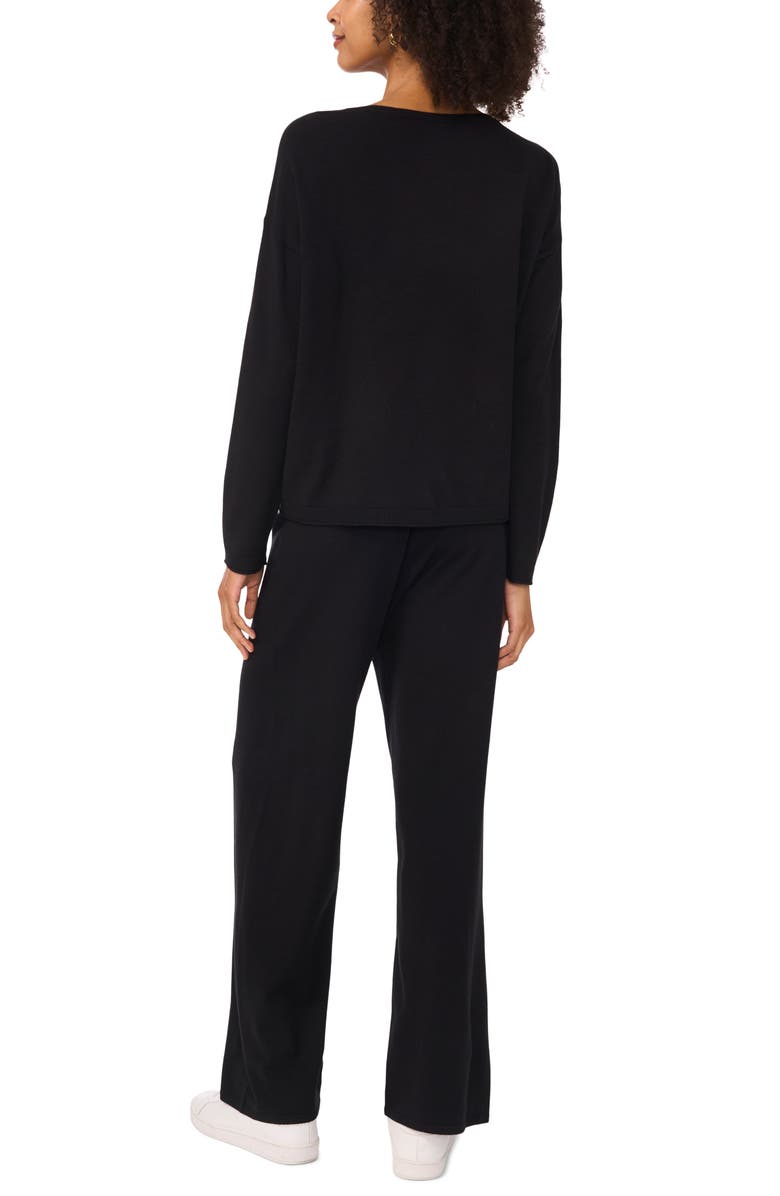 Vince Camuto Boatneck Sweater, Alternate, color, Rich Black