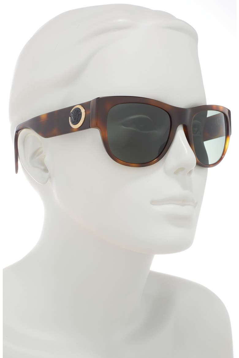 55mm Square Sunglasses, Alternate, color, HAVANA
