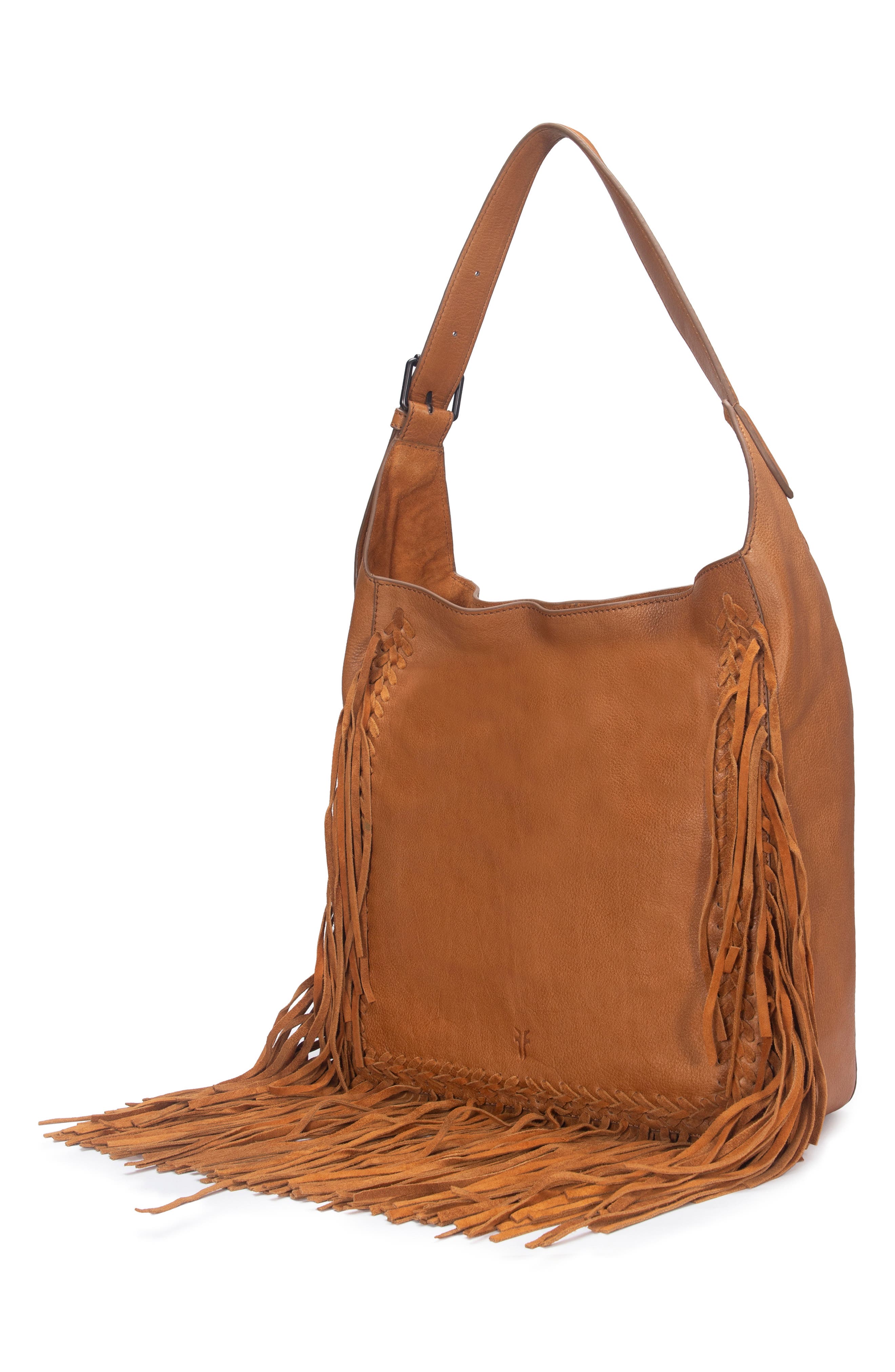 Frye Faye Leather Hobo, Alternate, color, Light Whiskey