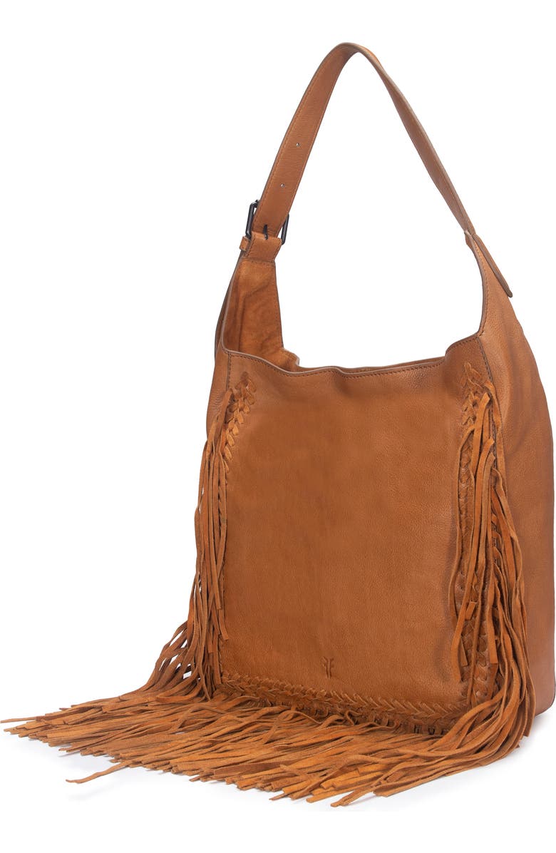 Frye Faye Leather Hobo, Alternate, color, Light Whiskey