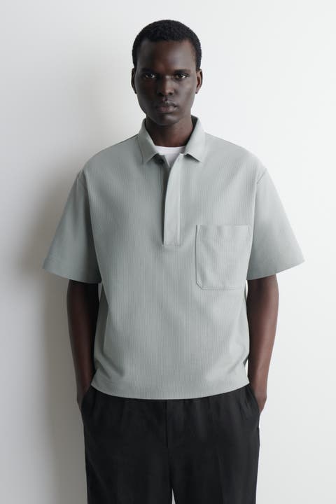 Cotton-piqué Popover Shirt