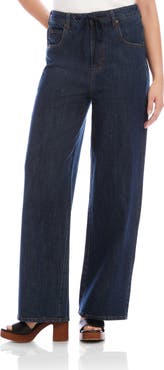 Karen Kane Drawstring Wide Leg Jeans