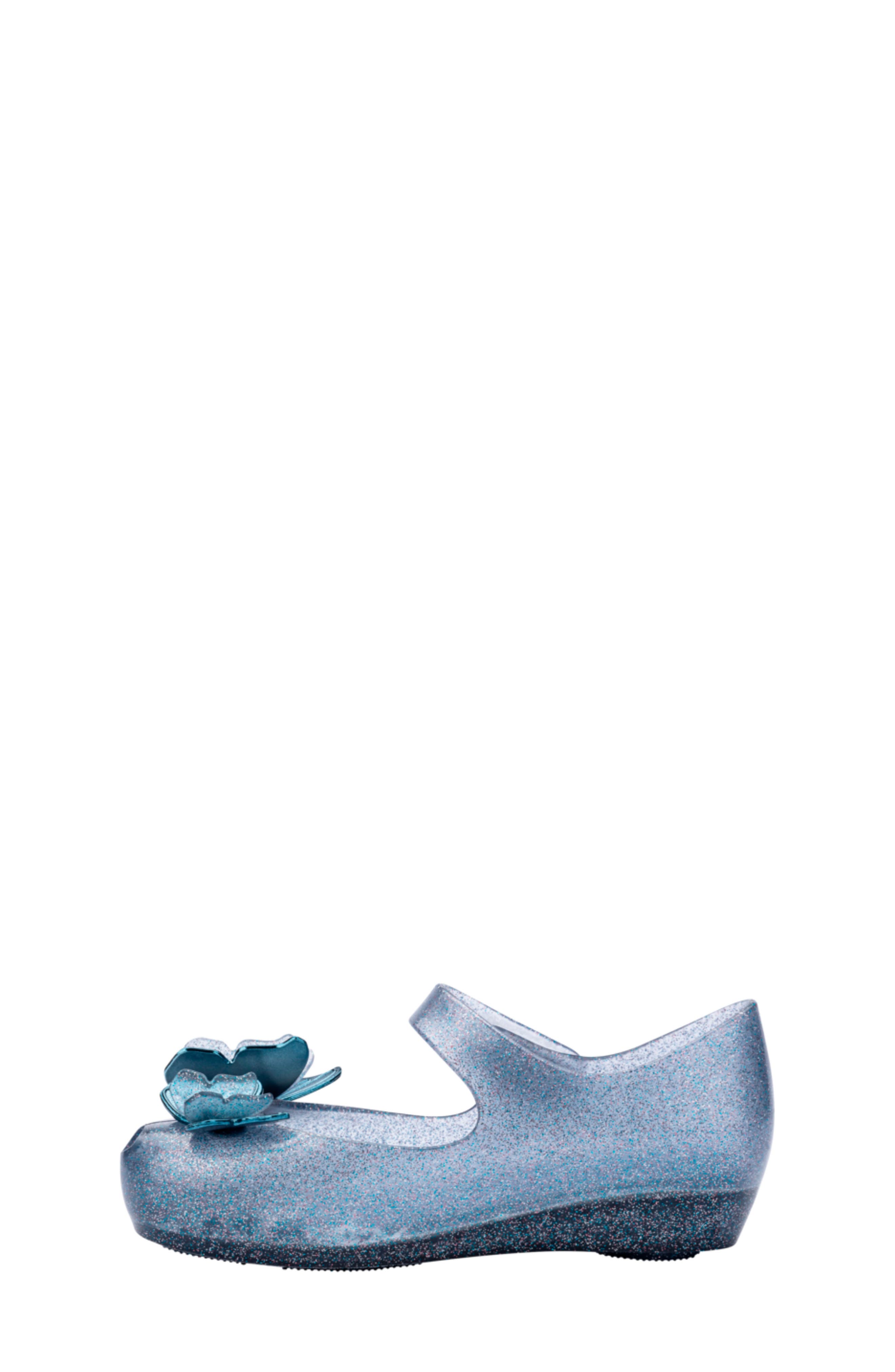Ultragirl Butterfly Mary Jane Flat, Alternate, color, GLITTER BLUE