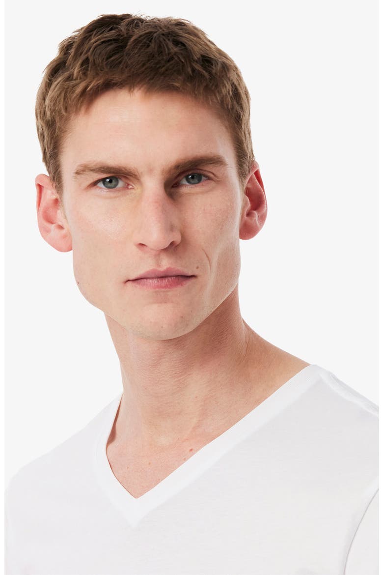 3-Pack Cotton V-Neck T-Shirts, Alternate, color, WHITE