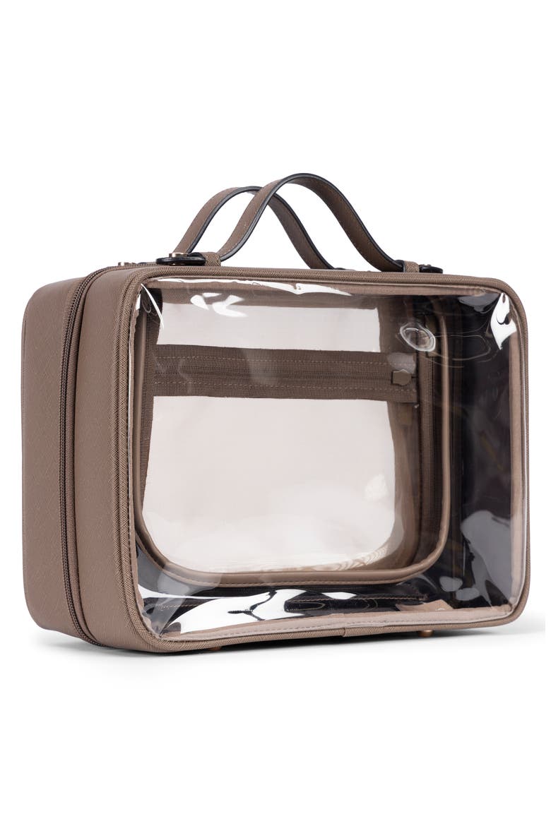 Clear Cosmetics Case, Alternate, color, MOCHA