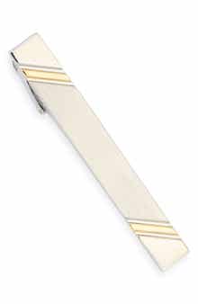James Michael Two-Tone Stripe Tie Bar