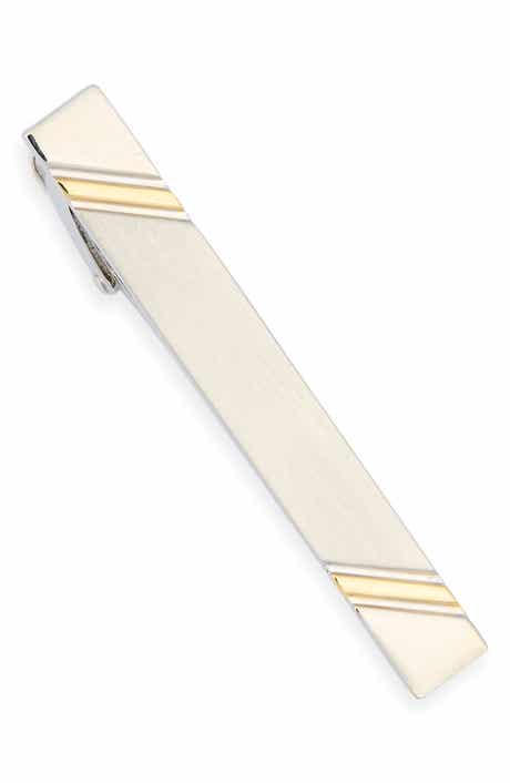 James Michael Two-Tone Stripe Tie Bar