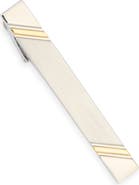 James Michael Two-Tone Stripe Tie Bar
