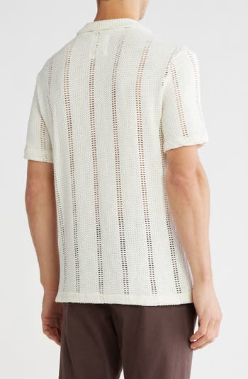 Textured Crochet Relaxed Fit Shirt