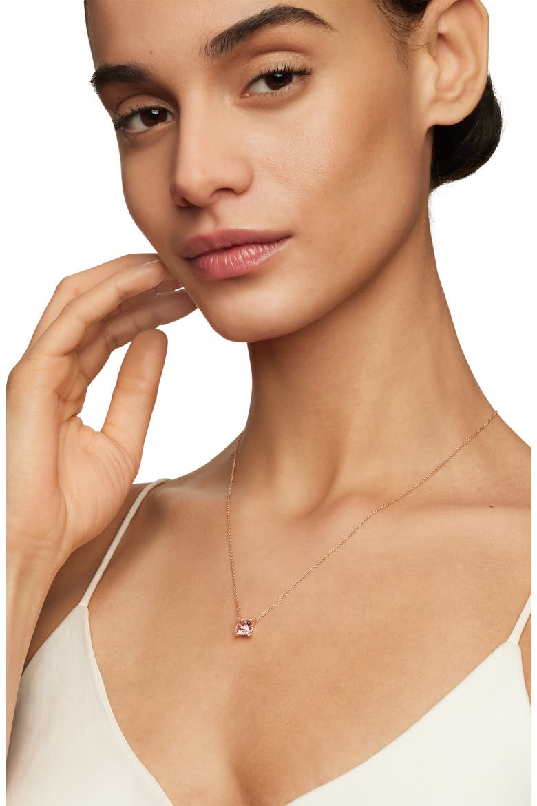 Châtelaine® 18k Rose Gold Pendant Necklace with Diamonds, Alternate, color, ROSE GOLD/ DIAMOND/ MORGANITE