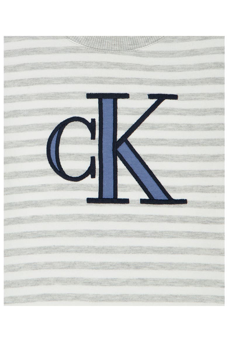 Kids' Stripe Logo Tee & Knit Shorts Set, Alternate, color, GREY MULTI