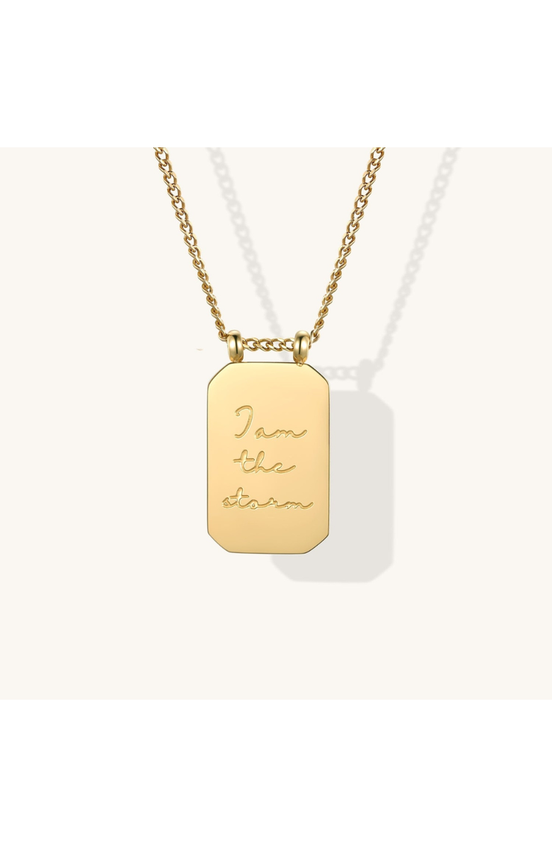 Mantra I Am The Storm - Necklace, Main, color, Yellow Gold