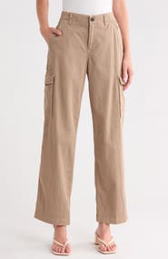 James Perse Mixed Media Wide Leg Cargo Pants