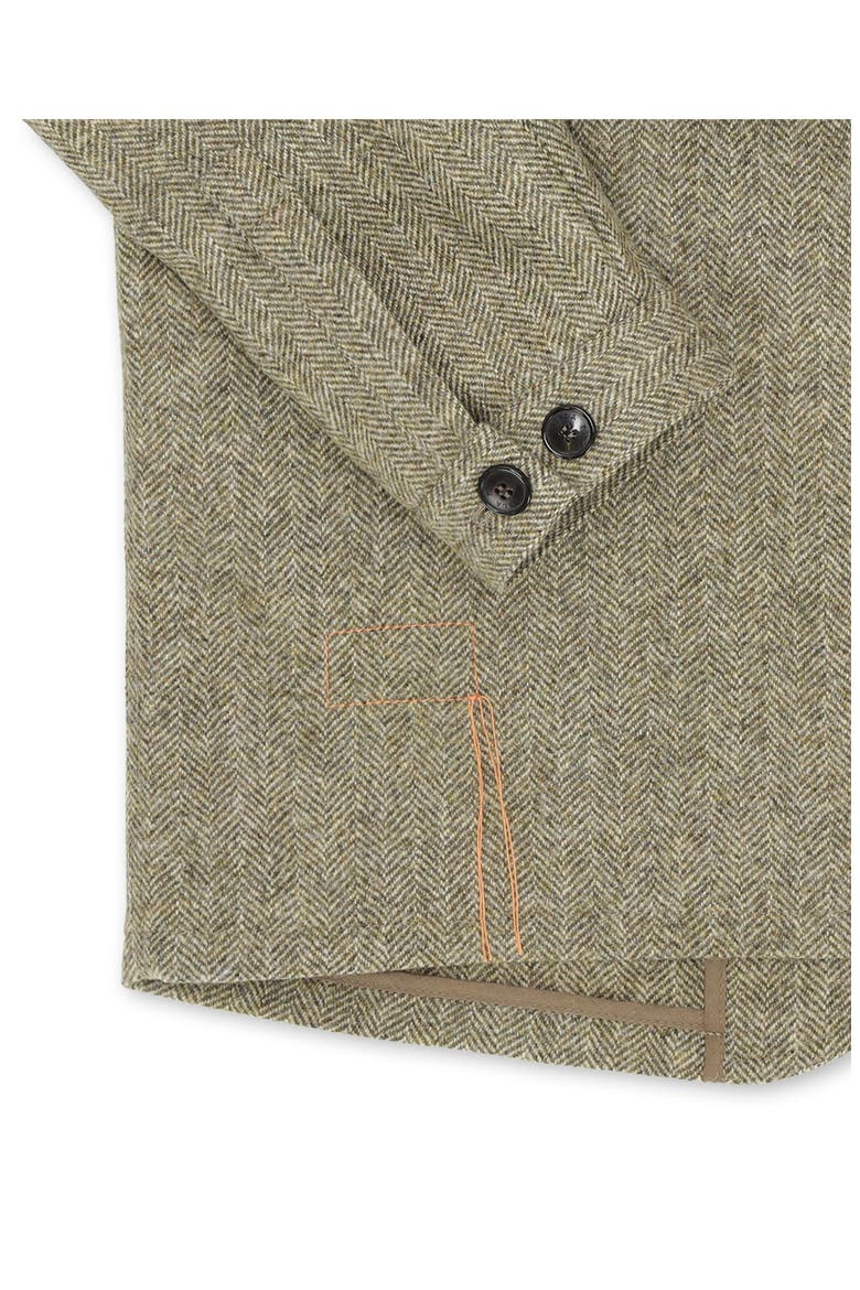 Scotland Herringbone Wool Jacket, Alternate, color, Green
