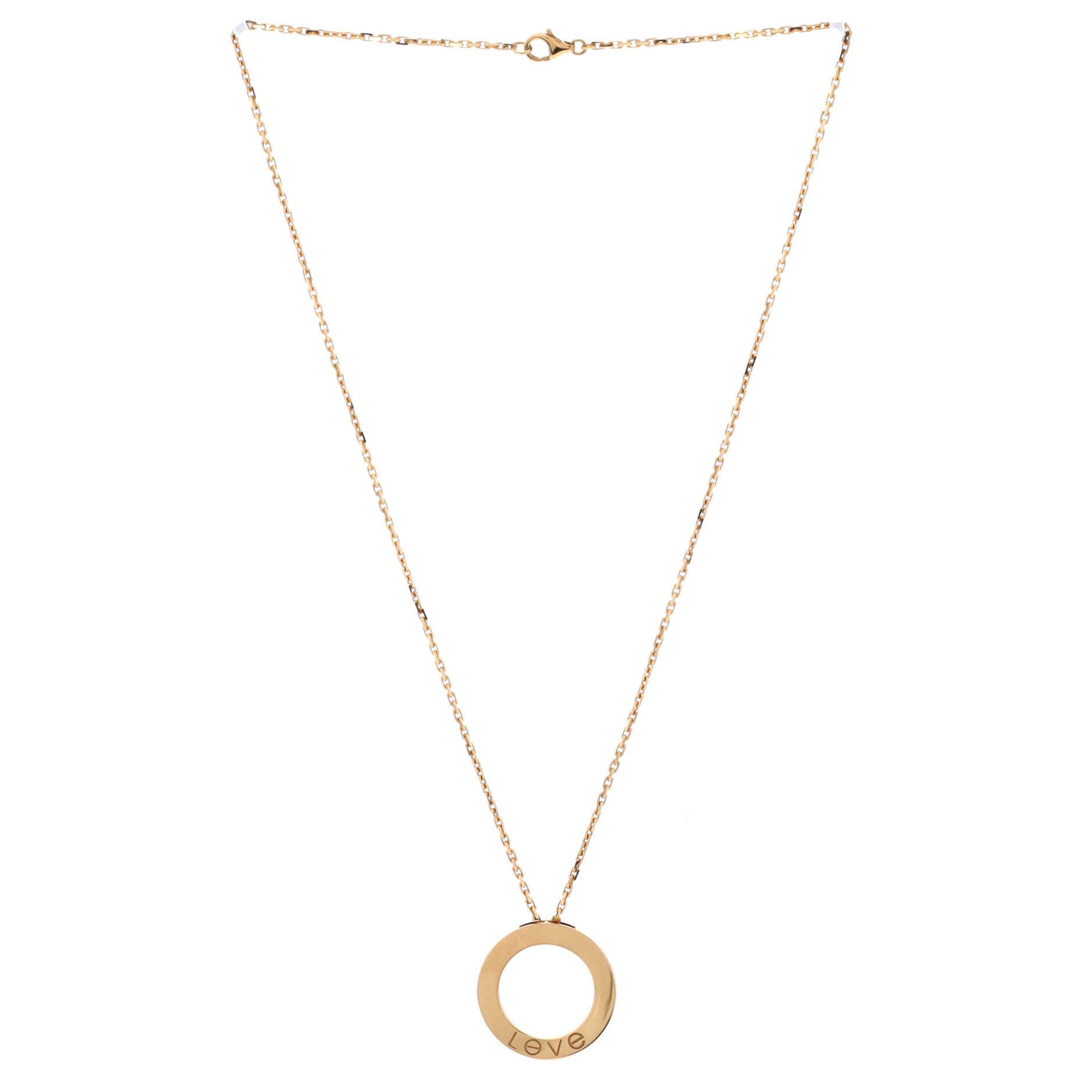 Love Pendant Necklace 18K Yellow Gold, Alternate, color, Metallic Gold