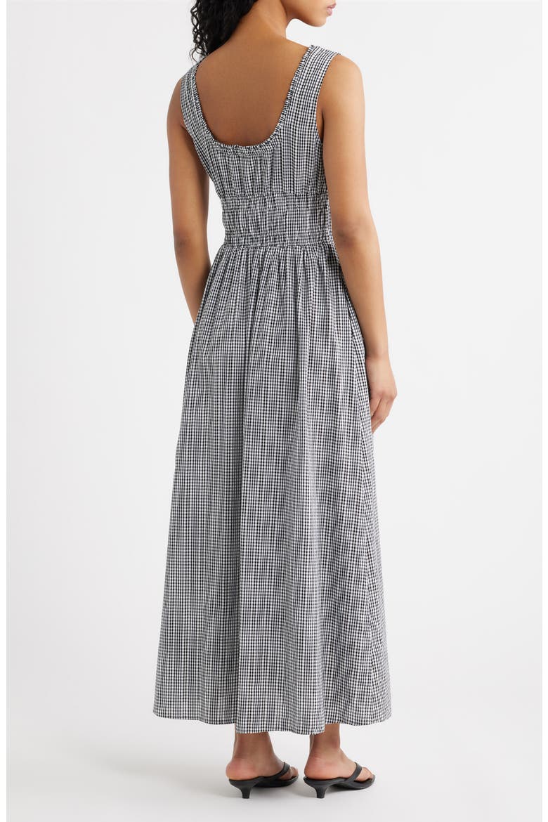 Jordie Gingham Sleeveless Maxi Dress, Alternate, color, BLACK GINGHAM