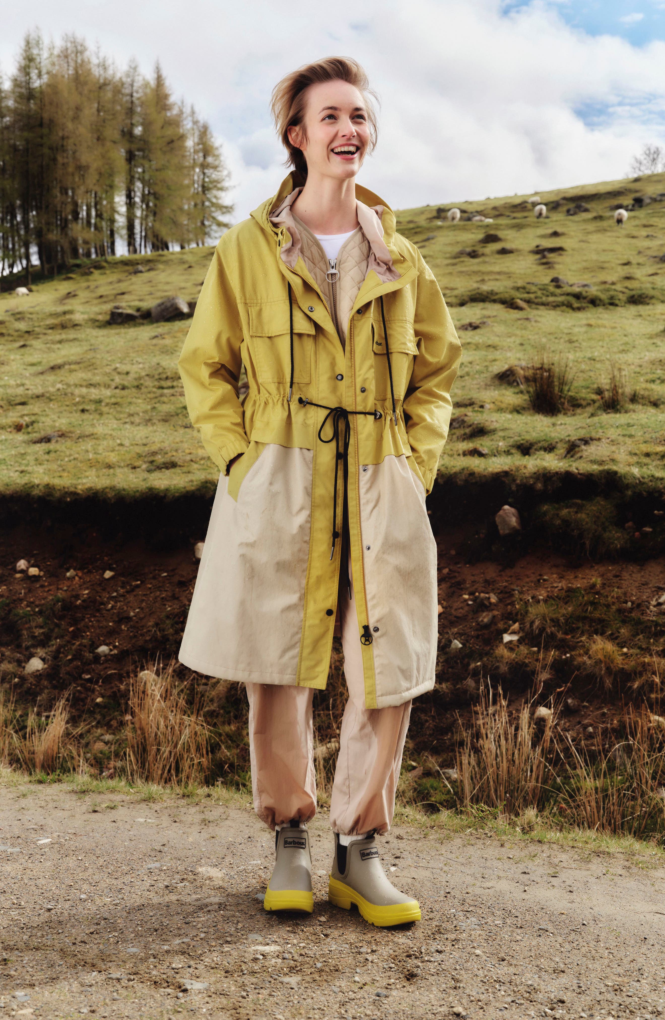 Barbour Evie Showerproof Longline Raincoat (Women) | Nordstrom