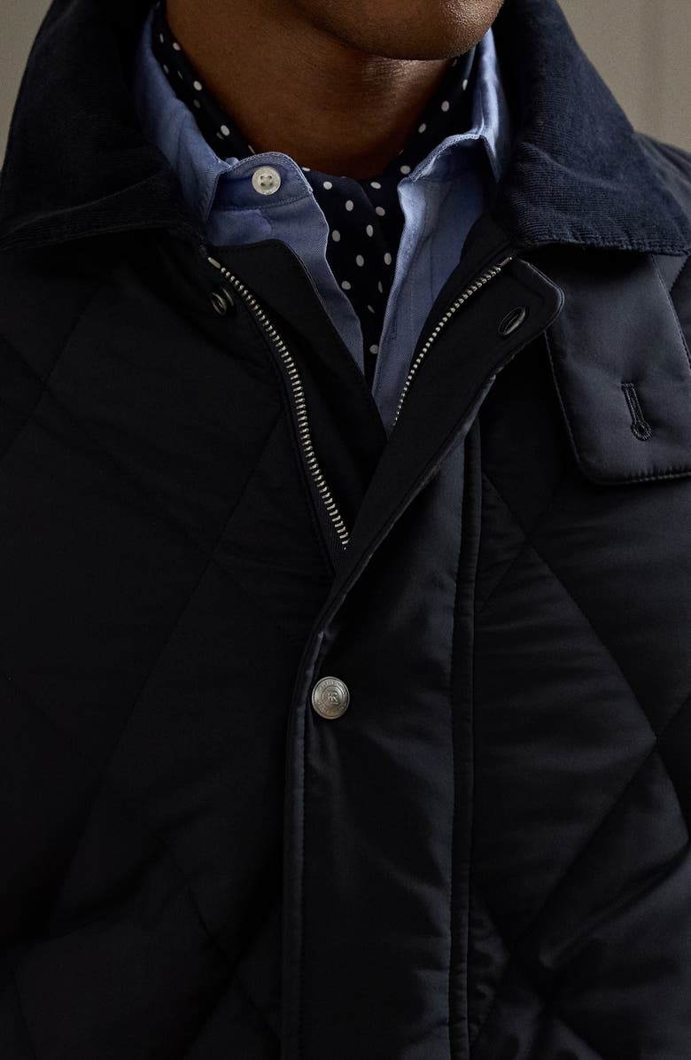 Ralph Lauren Purple Label Carleton Diamond Quilted Down Jacket, Alternate, color, Classic Chairman Navy