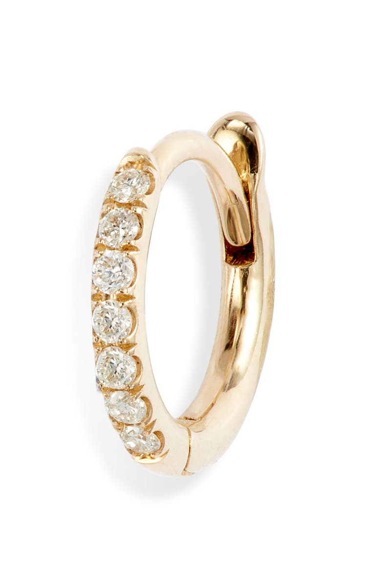 Zoë Chicco Pavé Diamond Huggie Hoop Earring, Main, color,