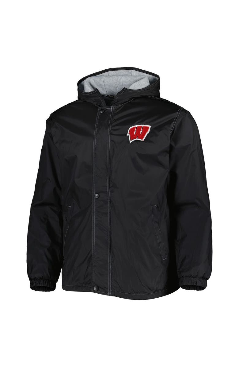 DUNBROOKE Men's Dunbrooke Black Wisconsin Badgers Legacy Full-Zip Hoodie Jacket, Alternate, color, 