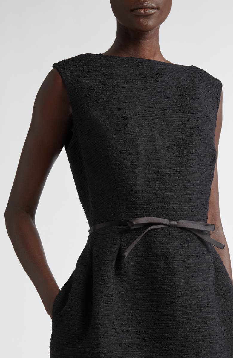 Erdem Belted Tweed Sheath Dress, Alternate, color, 