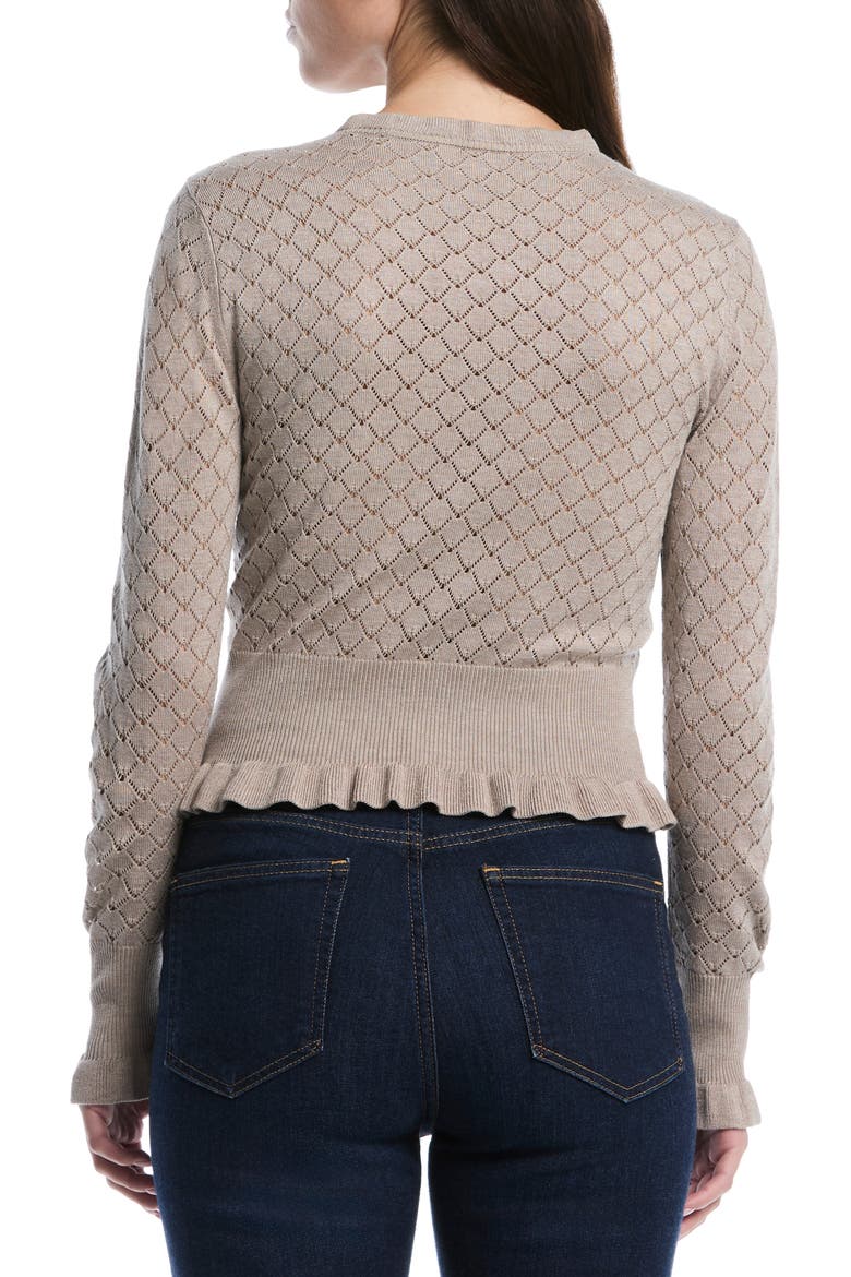 Tie Neck Collared Sweater, Alternate, color, MONTREAL HEATHER