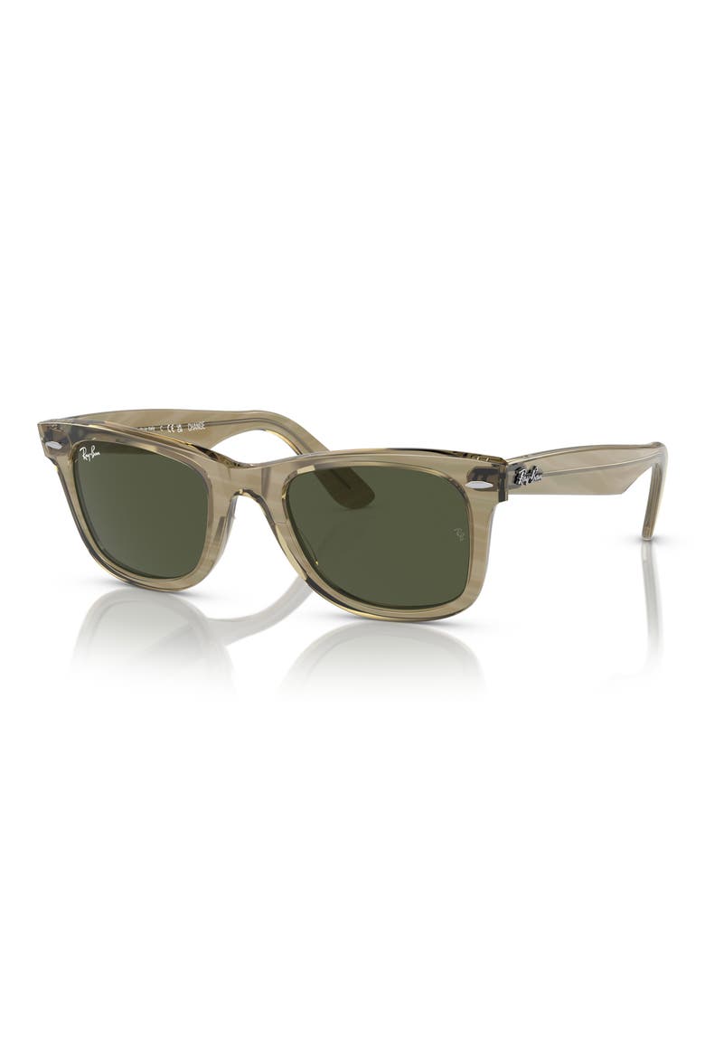 52mm Square Sunglasses, Alternate, color, GREY/ GREEN