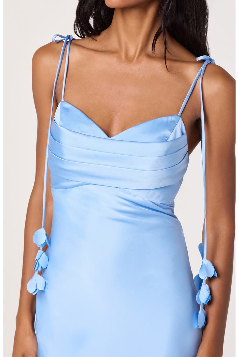 Hera Satin A-Line Dress, Alternate, color, LIGHT BLUE