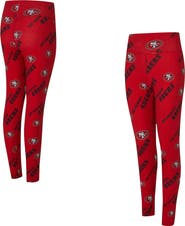 CONCEPTS SPORT Women's Concepts Sport Scarlet San Francisco 49ers Mosaic Allover Print Leggings