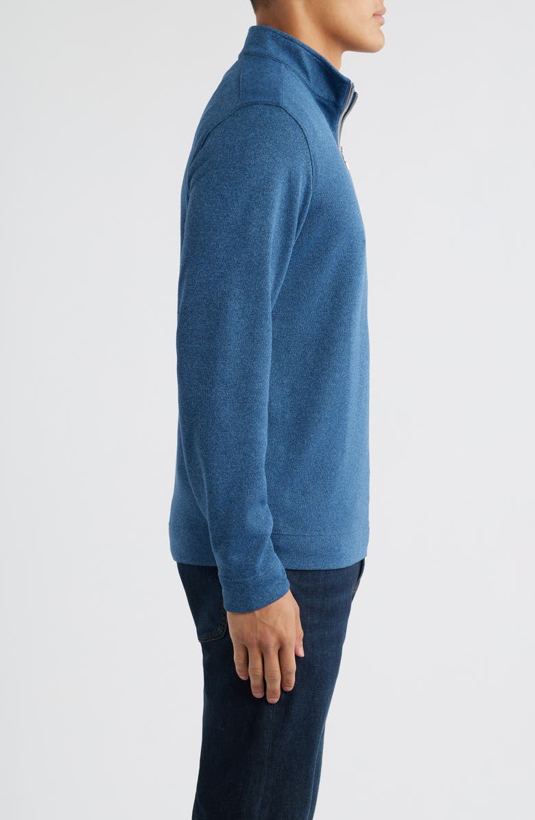 Peter Millar Crown Sweater Fleece Quarter Zip Pullover, Alternate, color, Blue Haze