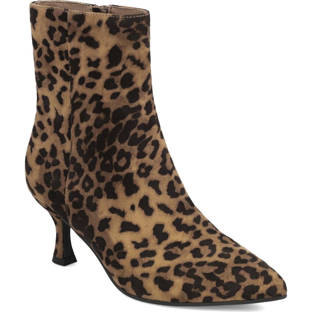 Mia Ediva Pointed Toe Bootie In Animal Print