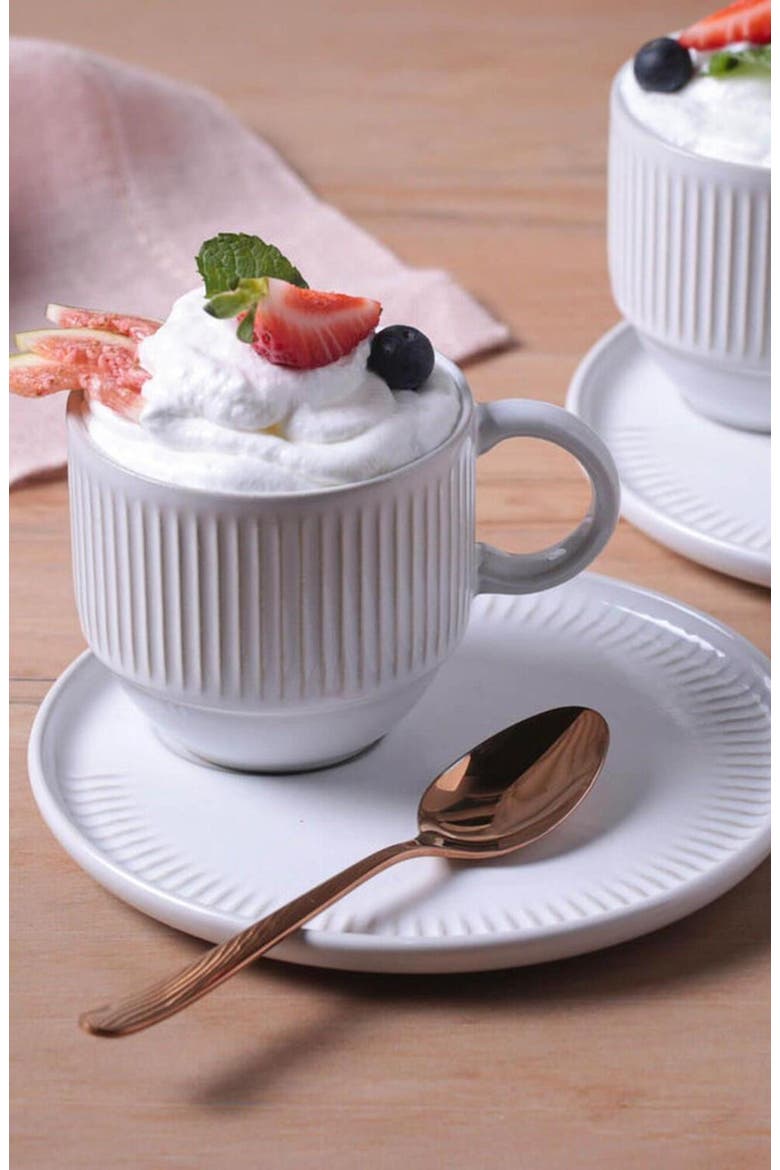 Tea Cup Set of 6, Alternate, color, New White