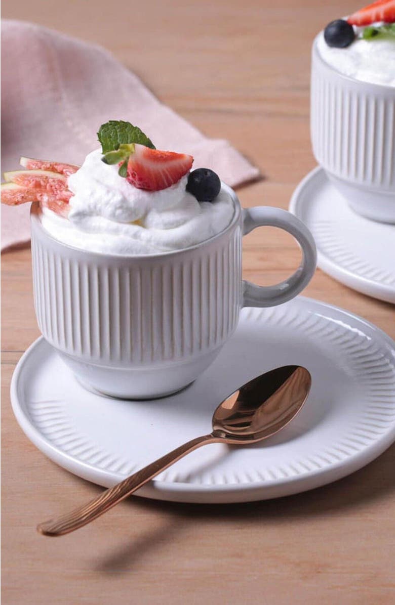 Porto Brasil Tea Cup Set of 6, Alternate, color, New White