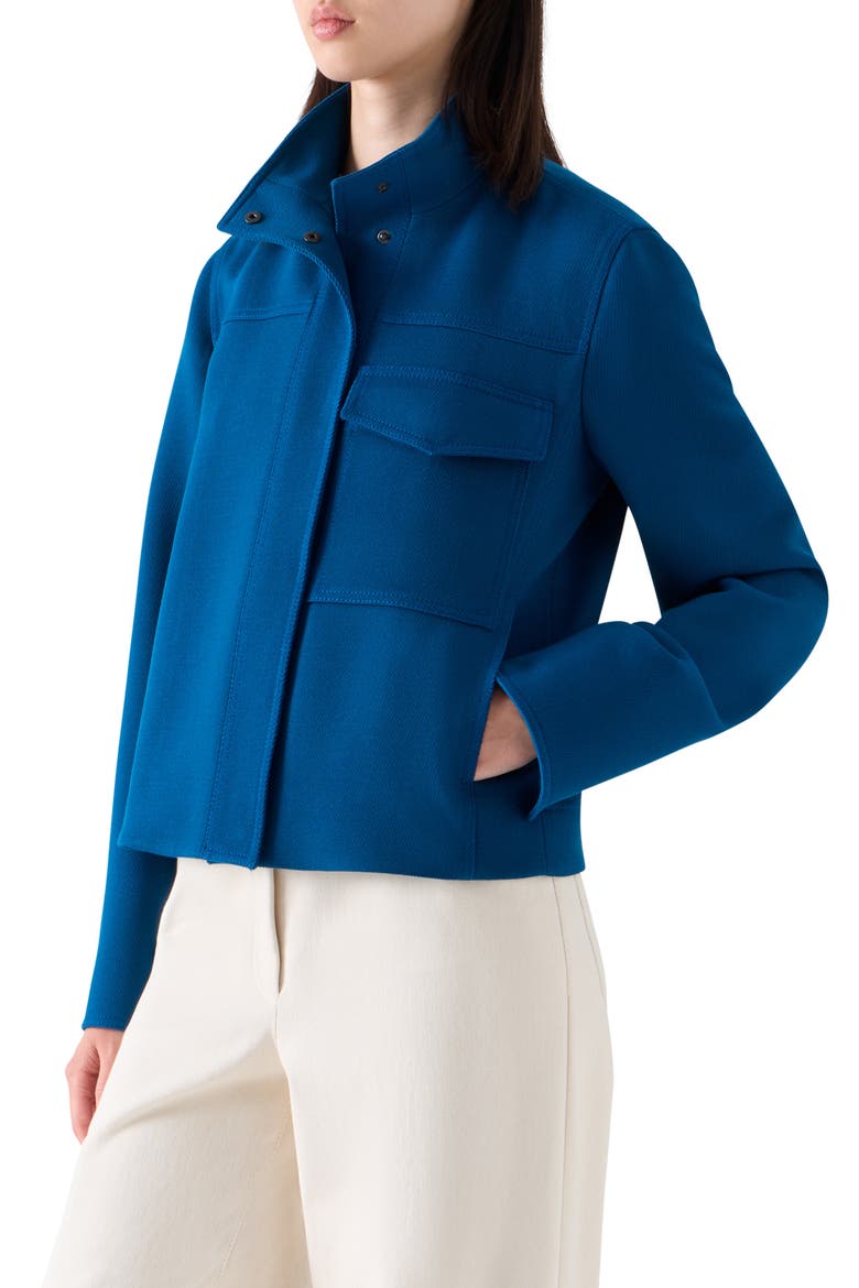 Wool Tricotine Utility Jacket, Alternate, color, URANUS