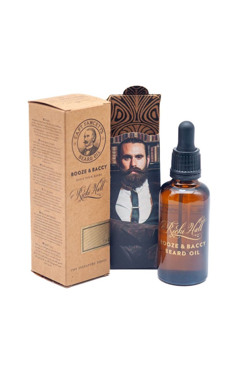 Captain Fawcett Ricki Hall's Booze & Baccy Beard Oil 50ml, Alternate, color, Beard Oil