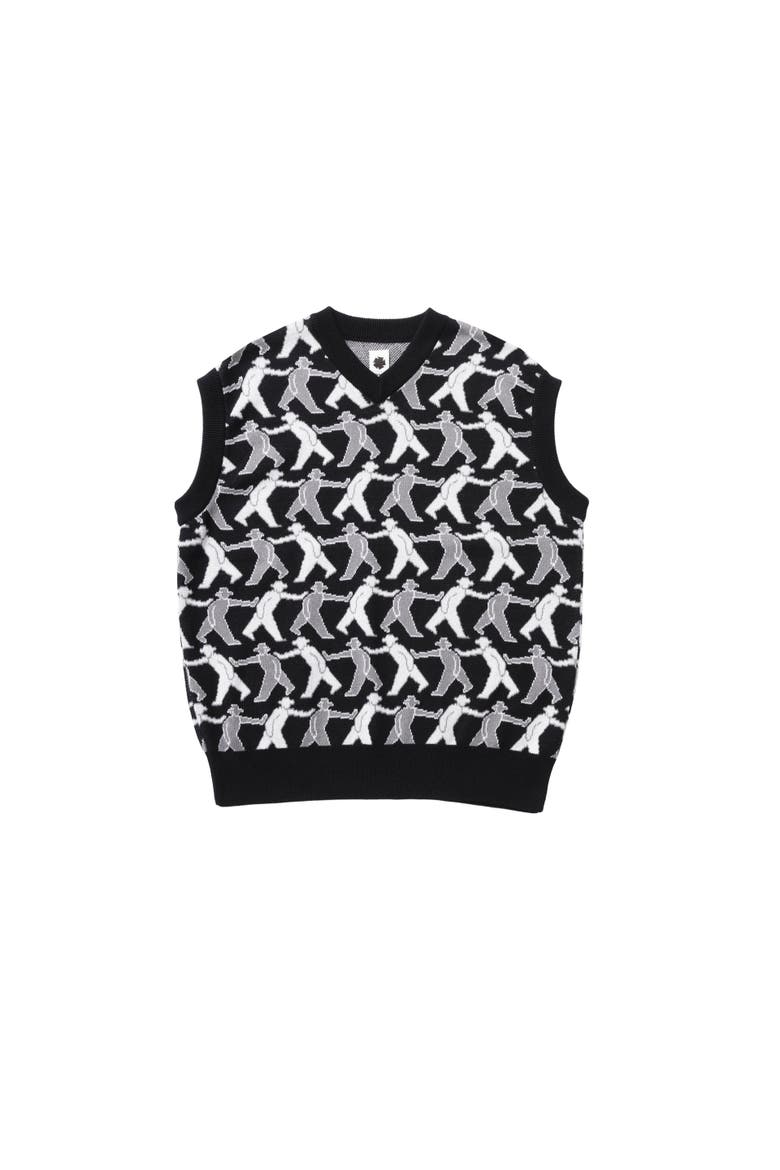 Tag-A-Long Knitted Vest, Main, color, Black