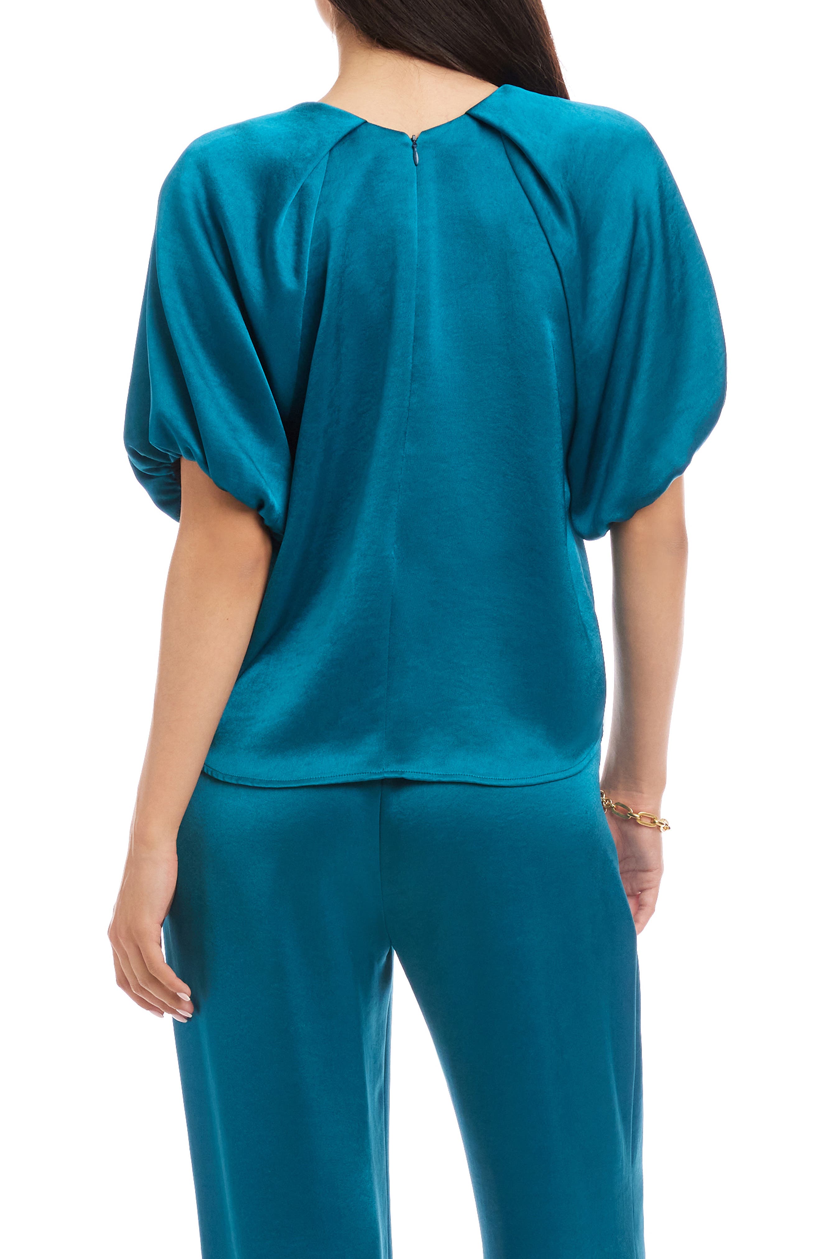 Puff Sleeve Satin Top - image 4