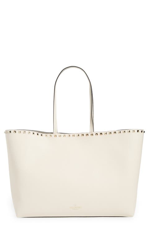 Rockstud Leather Tote