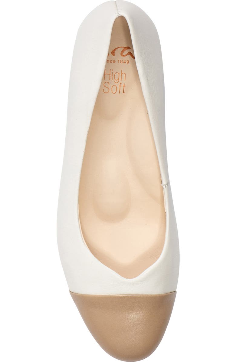 ara Nanette Block Heel Pump, Alternate, color, Cream Calf / Sand Calf Toe