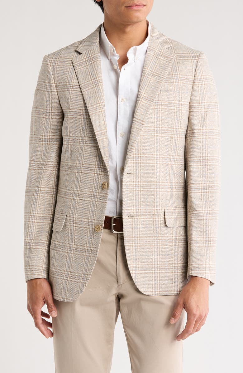 Original Penguin Plaid Two-Button Sport Coat, Main, color,