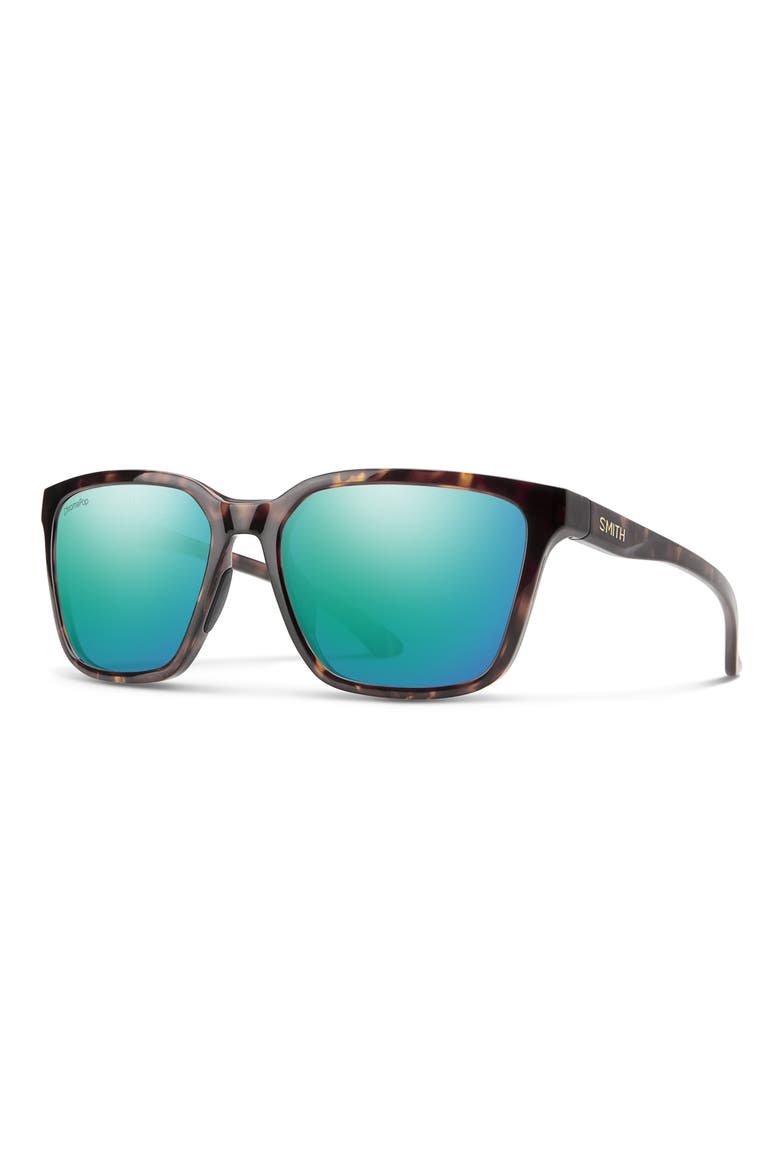 Shoutout 57mm ChromaPop™ Polarized Square Sunglasses, Alternate, color, TORTOISE / POLARIZED OPAL