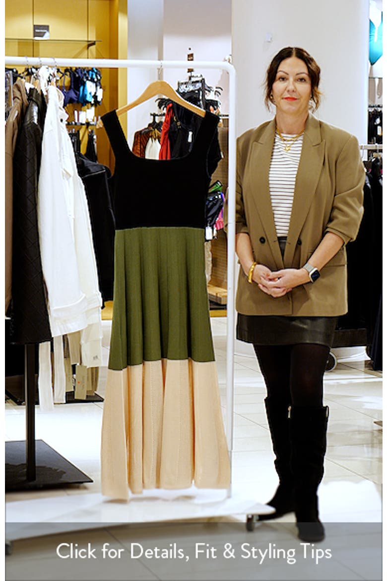 Colorblock Knit Midi Dress video