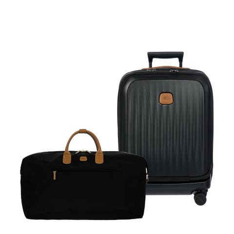 2 Piece Set - Taormina Front Pocket 21" Carry-On Spinner & X-Travel 22'' Deluxe Duffle