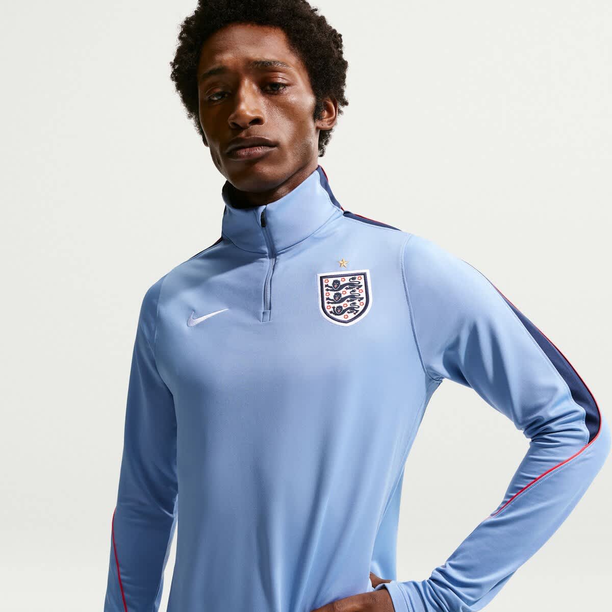 Men's Nike Blue England National Team 2026 Strike Dri-FIT Quarter
