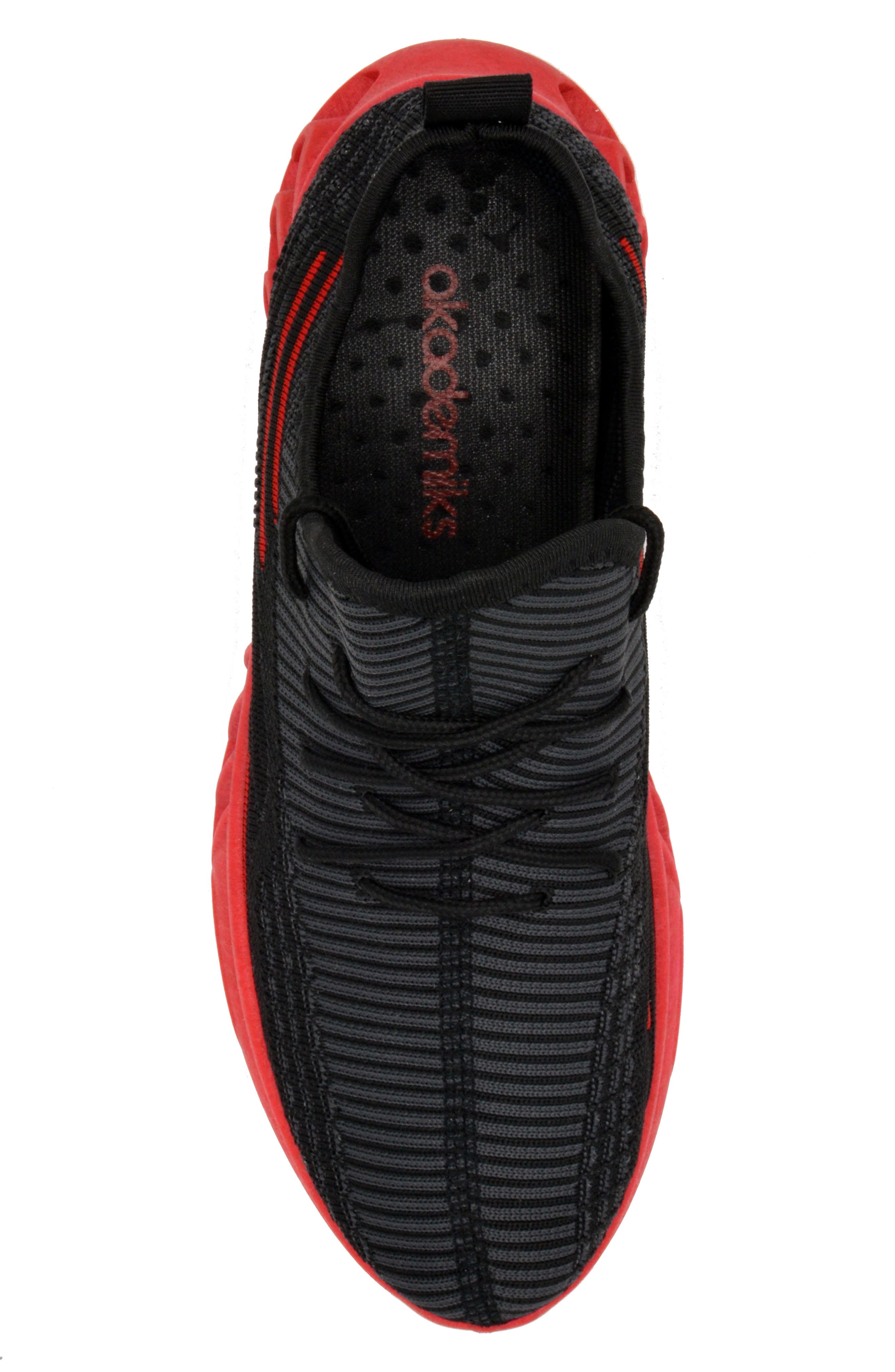 AKADEMIKS Fit Jogger Sneaker, Alternate, color, Black-Red