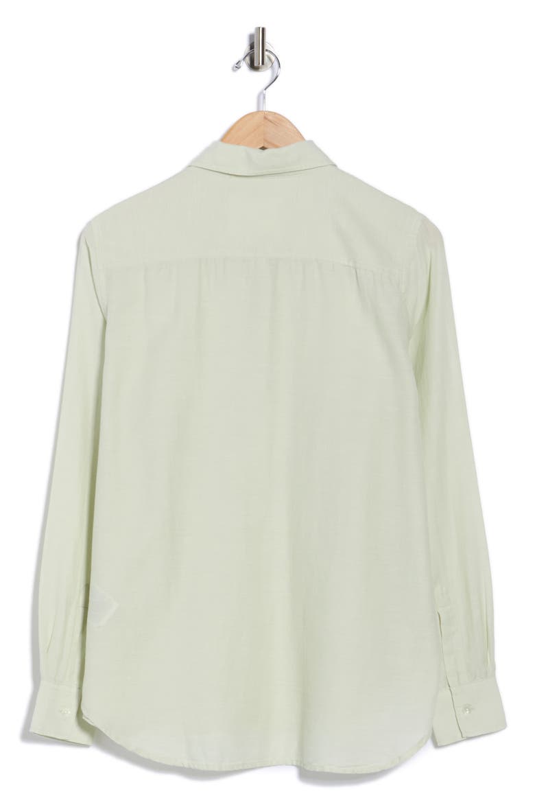 Cotton & Cashmere Blend Button-Up Shirt, Alternate, color, GIADA GREEN