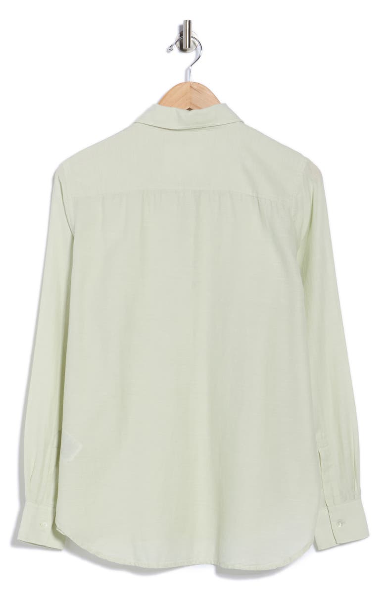 Closed Cotton & Cashmere Blend Button-Up Shirt, Alternate, color, Giada Green