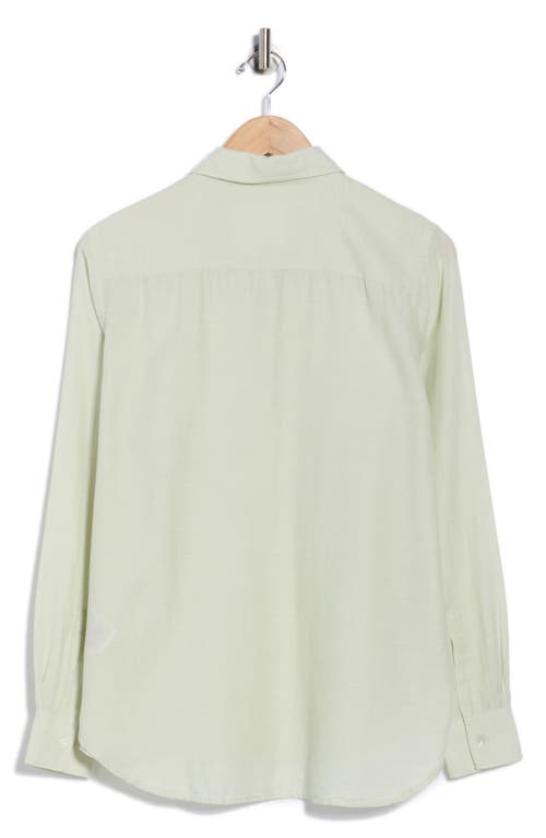 Closed Cotton & Cashmere Blend Button-up Shirt In Blue